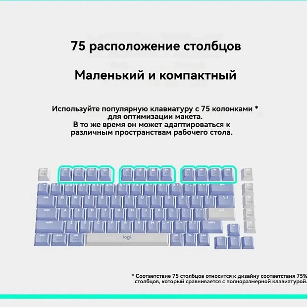 Клавиатура беспроводная Logitech Alto Keys K75M 920-013301 (фиолетовая) 