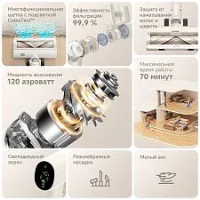 Пылесос Dreame Cordless Vacuum Cleaner R10s VZV22A (евровилка, белый)