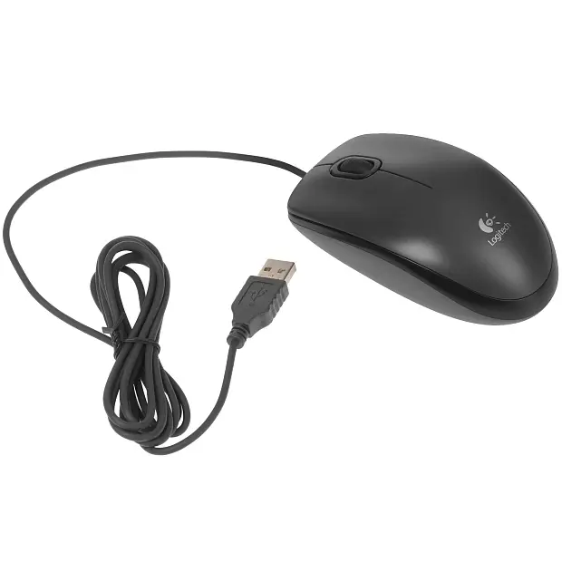 Мышь проводная Logitech M90 (черная/серая) 910-001793