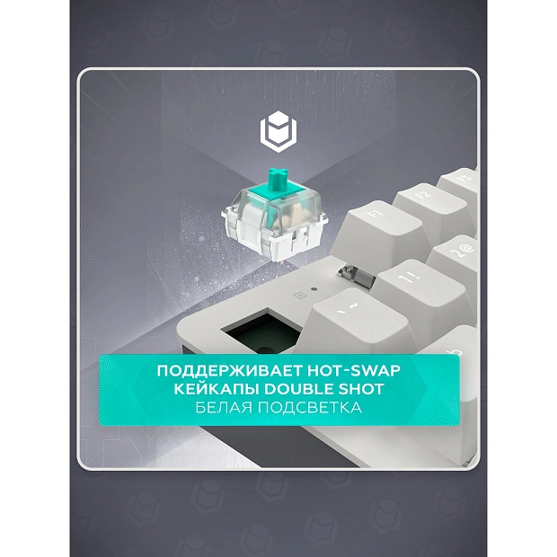 Клавиатура игровая проводная IO by Red Square Typex v2 g3ms Sapphire io213 (светло-серая)