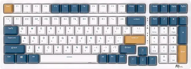 Клавиатура игровая Royal Kludge RK98 Klein Blue switch (белый,синий)