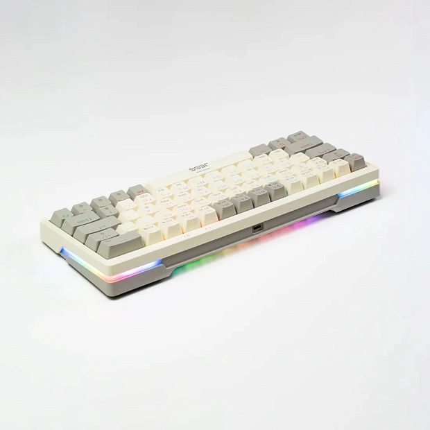 Клавиатура игровая JEGG ZA63 PRO beige,grey,yellow, TNT Yellow (бежевая)