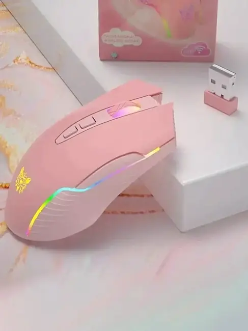 Мышь игровая проводная/беспроводная Onikuma CW905 P (розовая)