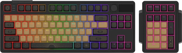 Клавиатура игровая проводная Дарк Проджект KD87A+Numpad g3ms Aquamarine DP-KD-87A-000101-GAM(черная)