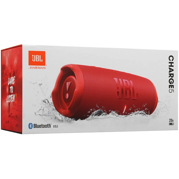 Портативная колонка JBL Charge 5, красый