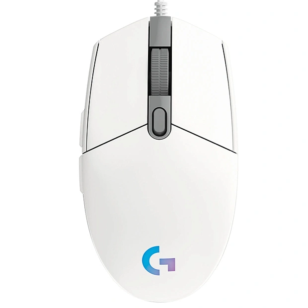 Мышь игровая проводная Logitech G102 Lightsync, 910-005809 (белая)