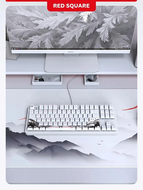 Клавиатура игровая беспроводная Red Square Alumix TKL Satori g3ms Jade RSQ-20055 (белая)
