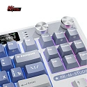 Клавиатура игровая Royal Kludge RK M87 Cream switch (белая,синяя)