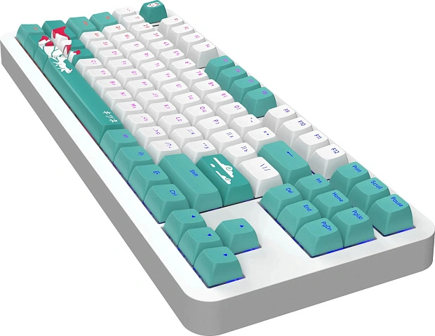 Клавиатура игровая проводная Red Square Alumix TKL Classic Kitsune g3ms Aquamarine RSQ-20052 (белая)