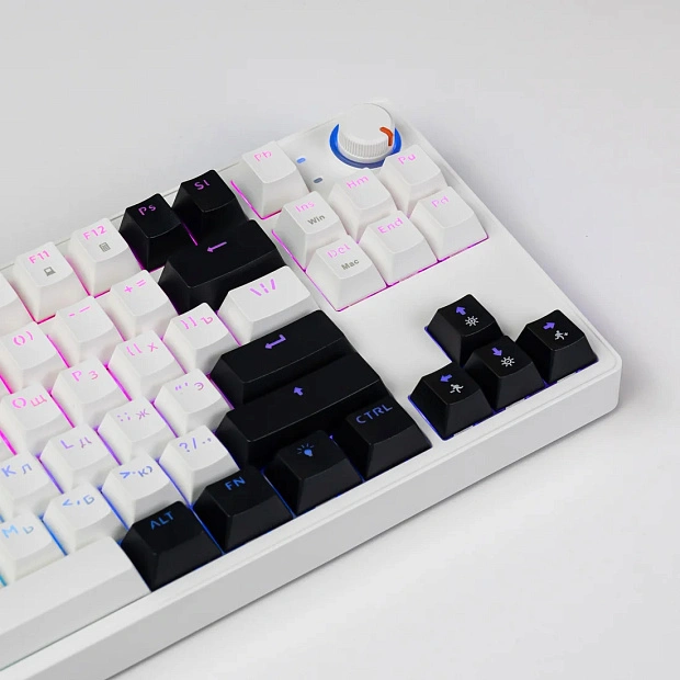 Клавиатура игровая JEGG ZA87 Pro White,black,orange, TNT Yellow (белая)