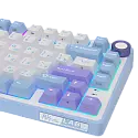 Клавиатура игровая проводная Royal Kludge R75 Silver switch (белая, сиреневая)