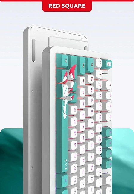 Клавиатура игровая проводная Red Square Alumix TKL Classic Kitsune g3ms Aquamarine RSQ-20052 (белая)