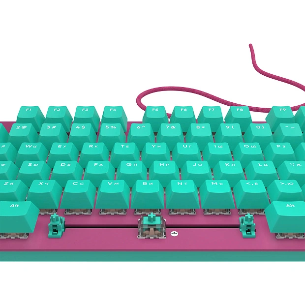 Клавиатура игровая проводная IO by Red Square Typex v2 g3ms Sapphire io211 (бирюзовая/розовая)