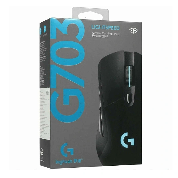 Мышь игровая проводная/беспроводная Logitech G703 Lightspeed, 910-005644 (черная)