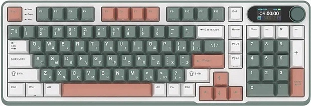 Клавиатура игровая Royal Kludge RK-S98 Chartreuse switch (белая,зеленая)