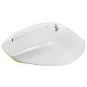 Мышь беспроводная Logitech M330 Silent Plus, 910-004926 (белая, желтая)