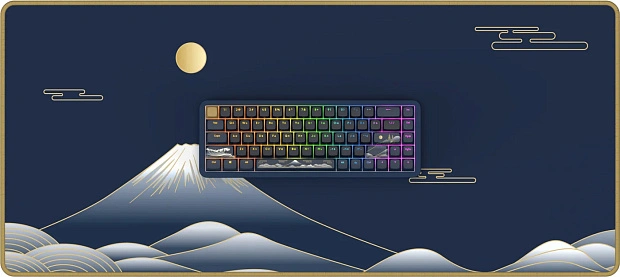 Клавиатура игровая проводная Red Square Alumix 68 Yotei + коврик g3ms Magnetite RSQ-20060 (синяя)