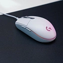 Мышь игровая проводная Logitech G102 Lightsync, 910-005809 (белая)