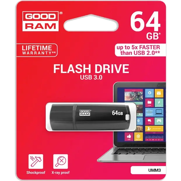 USB флеш накопитель 64GB GOODRAM USB 3.0, UME3-0640K0R11