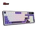 Клавиатура игровая Royal Kludge RK-S98 Chartreuse switch (белая,фиолетовая)