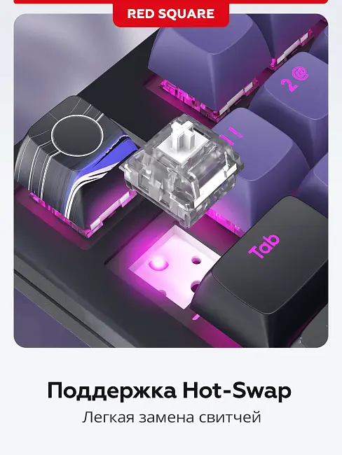 Клавиатура игровая проводная Red Square AlumixTKL Horizon g3ms Magnetite Ice RSQ-20070 (черная)