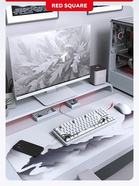 Клавиатура игровая беспроводная Red Square Alumix TKL Satori g3ms Jade RSQ-20055 (белая)