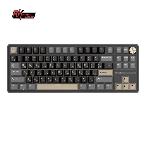 Клавиатура игровая проводная Royal Kludge RK R87 Cream switch (черная,серая,бежевая)