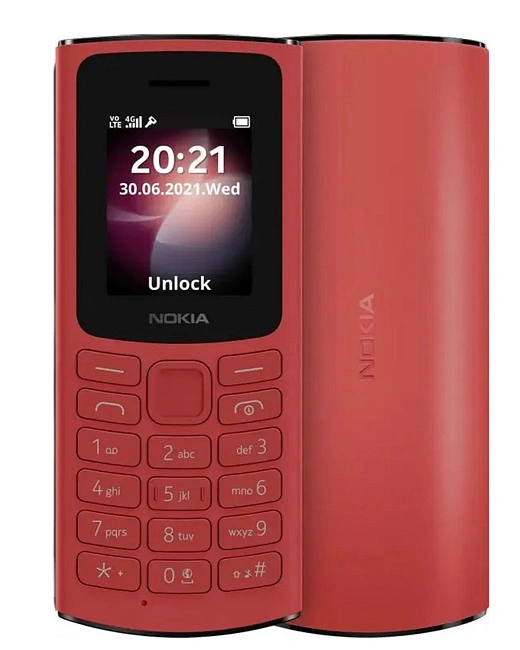 Мобильный телефон Nokia 106 TA-1564, красный
