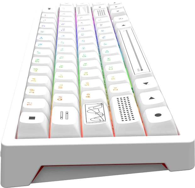 Клавиатура игровая беспроводная Дарк Проджект KD65A DP-KD-65A-010100-GZR g3ms Zircon(белая)