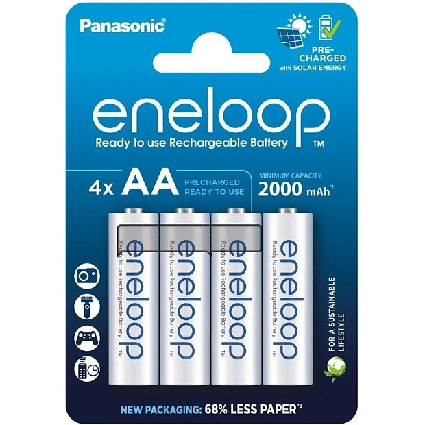 Аккумулятор Panasonic Eneloop AA 2000mAh BL4 (BK-3MCDE/4CP), Япония