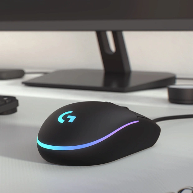 Мышь игровая проводная Logitech G102 Lightsync, 910-005808 (черная)