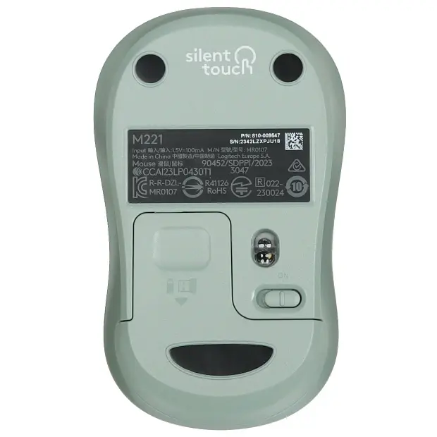 Мышь беспроводная Logitech M221 Silent (910-006112), зеленый