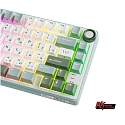 Клавиатура игровая проводная Royal Kludge R75 Silver switch (белая,зеленая)