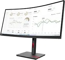 Монитор Lenovo ThinkVision T34w-30, 34" 4K Curved, DP, USB TypeC, Ethernet 63D4GAT1EU, Китай