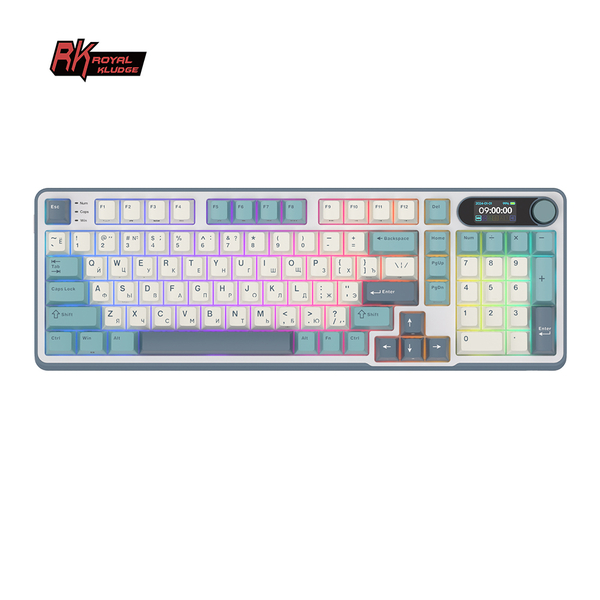 Клавиатура игровая Royal Kludge RK-S98 Brown switch (белая,серая)