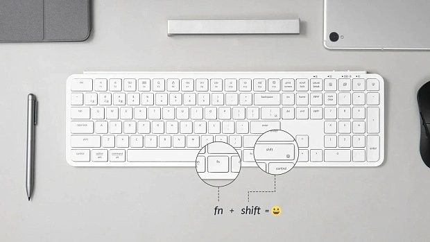 Клавиатура беспроводная ультратонкая Keychron В6 Pro B6P-K8-RU Ivory White (белая)