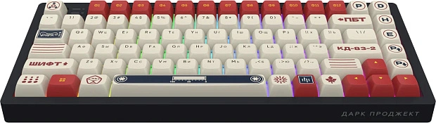 Клавиатура игровая Дарк Проджект KD83A g3ms Onyx v2 DP-KD-83A-110100-GOX СССР (красная/белая)