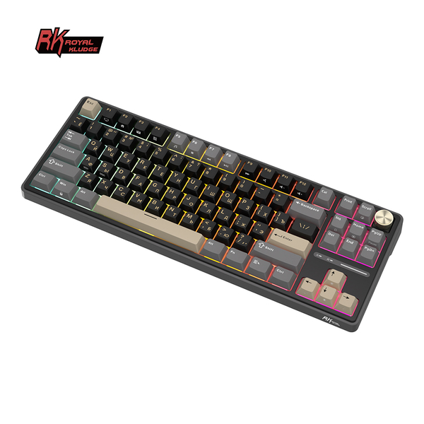 Клавиатура игровая проводная Royal Kludge RK R87 Cream switch (черная,серая,бежевая)