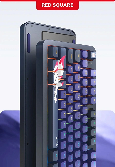 Клавиатура игровая проводная Red Square Alumix TKL Classic Kitsune g3ms Aquamarine RSQ-20051(черная)
