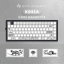 Клавиатура игровая проводная Дарк Проджект KD83A  DP-KD-83A-100100-GMN g3ms Magnetite (черно-белая)