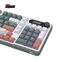 Клавиатура игровая Royal Kludge RK-S98 Brown switch (белая, зеленая)