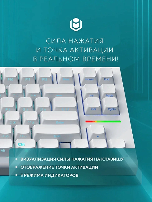Клавиатура игровая проводная IO by Red Square Type 84 Magnetic g3ms Magnetite Ice io291 (белая)
