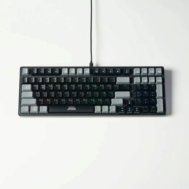Клавиатура игровая JEGG ZA99 Black Grey GreenTNT Yellow (серая/зеленая)