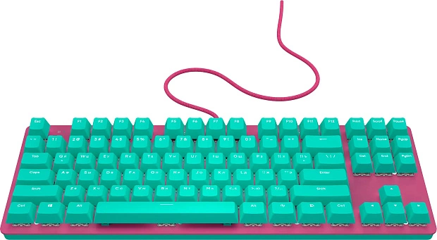Клавиатура игровая проводная IO by Red Square Typex v2 g3ms Sapphire io211 (бирюзовая/розовая)