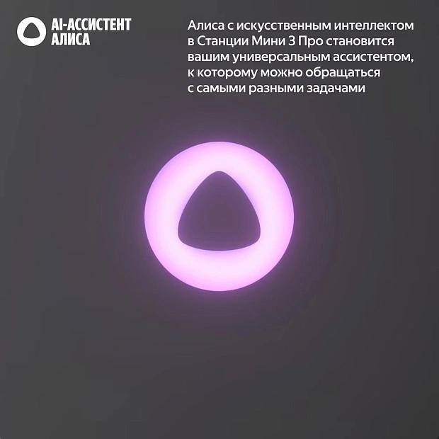 Умная колонка Яндекс Станция Мини 3 Про с Zigbee YNDX-00059BLK, черный