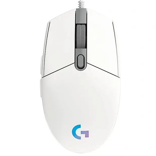Мышь игровая проводная Logitech G102 Lightsync, 910-005809 (белая)