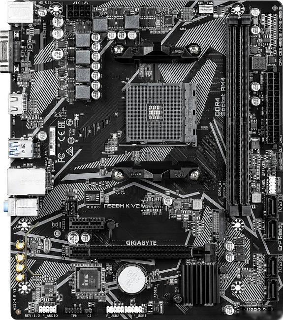 Материнская плата Gigabyte A520M K V2 (rev. 1.2)