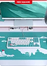 Клавиатура игровая проводная Red Square Alumix TKL Classic Kitsune g3ms Aquamarine RSQ-20052 (белая)