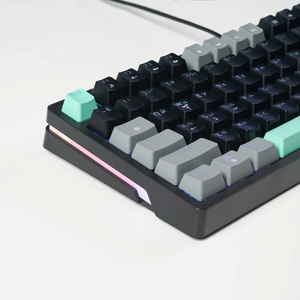 Клавиатура игровая JEGG ZA99 Black Grey GreenTNT Yellow (серая/зеленая)