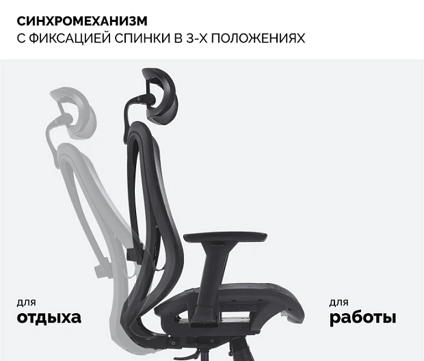 Кресло офисное поворотное Sparx FX-19 IT Black